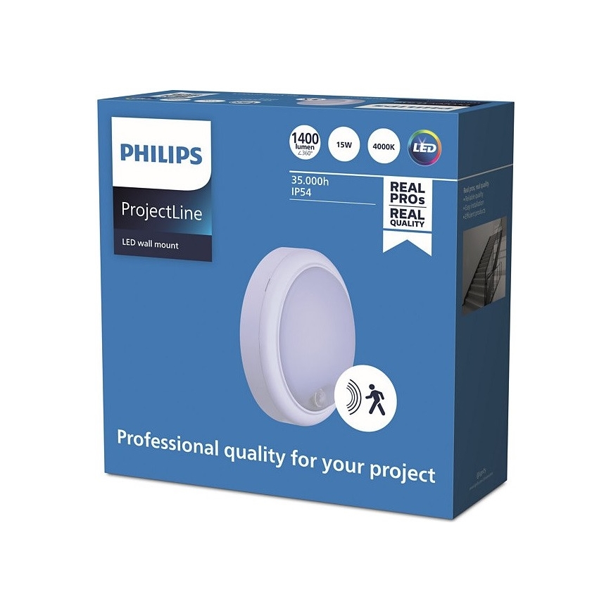 Philips – LED-Wandleuchte mit Sensor PROJECTLINE LED/15W/230V IP54