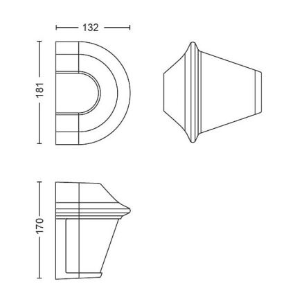 Philips Massive  - Außenwandbeleuchtung 1xE27/42W/230V IP44