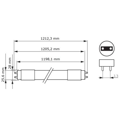 LED-Leuchtstoffröhre Philips MASTER T8 G13/16W/80V 6500K 120 cm