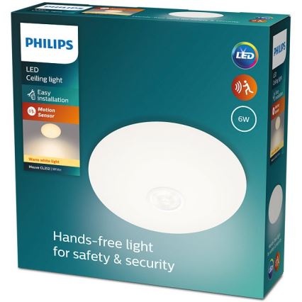 Philips - LED Deckenleuchte mit Sensor MAUVE LED/6W/230V