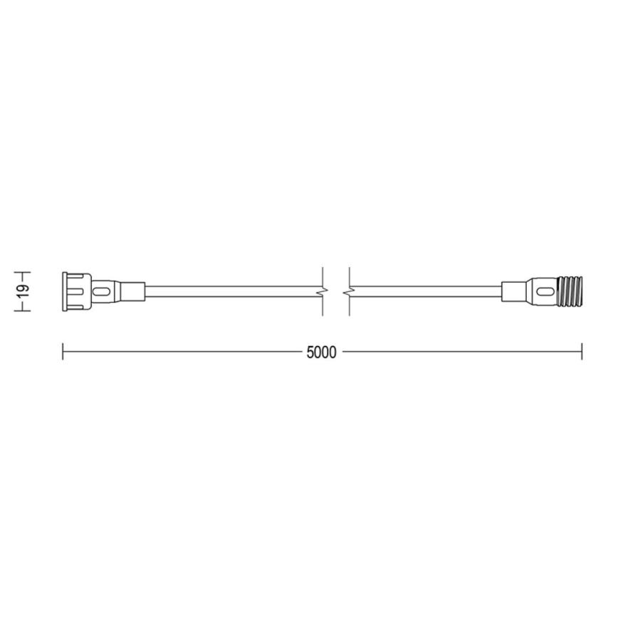 Philips - Outdoor-Verlängerungskabel 5m IP67