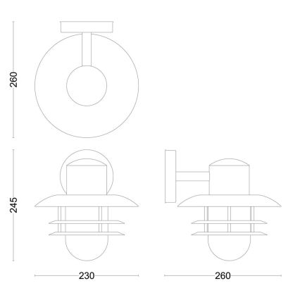 Philips - Outdoor-Wandleuchte INYMA 1xE27/25W/230V IP44