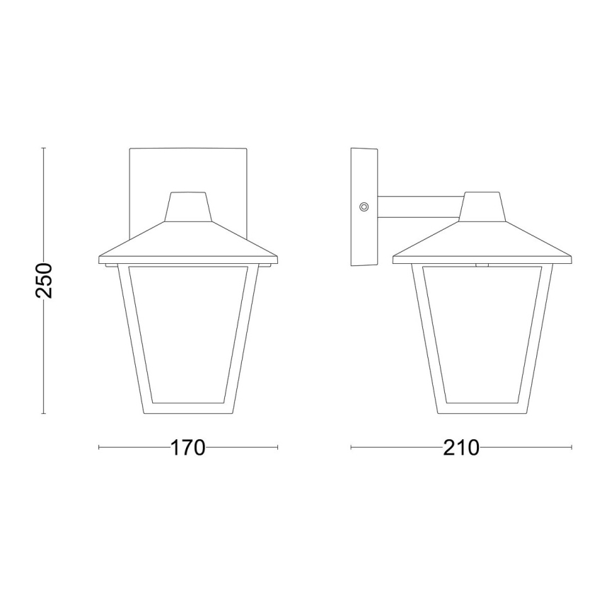 Philips - Wandleuchte für den Außenbereich KINNO 1xE27/25W/230V IP44