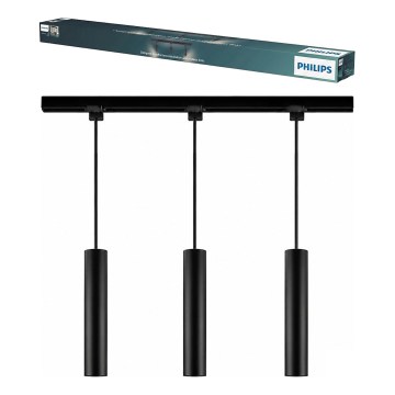 Philips - Pendelleuchte mit Kabel im EASYLINK-Schienensystem 3xGU10/7W/230V 1m schwarz