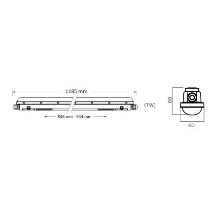 Philips Pila - Technische LED-Röhrenleuchte LED/40W/230V 120 cm IP65