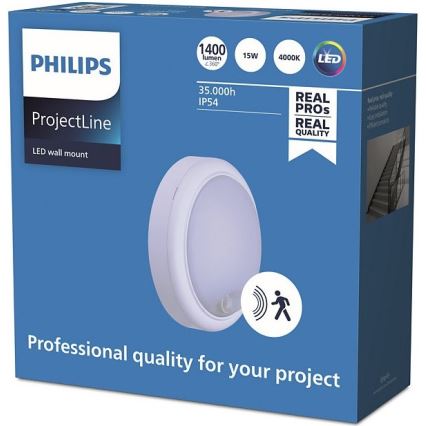 Philips - LED Wandleuchte mit Sensor PROJECTLINE LED/15W/230V IP54