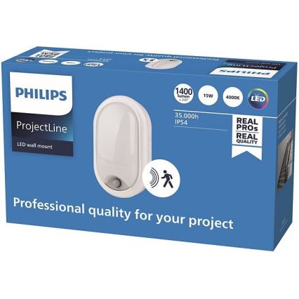 Philips - LED Wandleuchte mit Sensor PROJECTLINE LED/15W/230V IP54