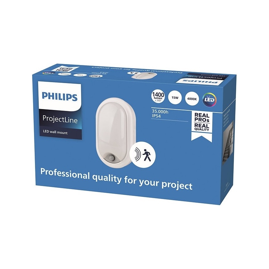 Philips - LED Wandleuchte mit Sensor PROJECTLINE LED/15W/230V IP54