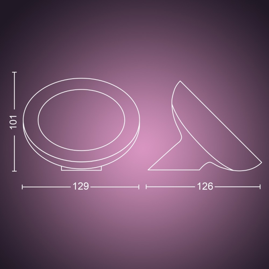 Philips - RGB-LED dimmbare Tischlampe Hue BLOOM LED/7,1W/230V