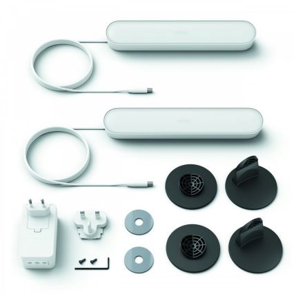 Philips 78202/1E/P7  - SET 2x LED RGB Dimmbare Tischlampe HUE WHITE AND COLOR AMBIANCE LED/6W/230V weiß