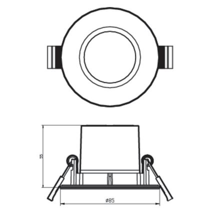 Philips - SET 3x Dimmbare LED-Badezimmerleuchte DIVE 1xLED/5,5W/230V IP65