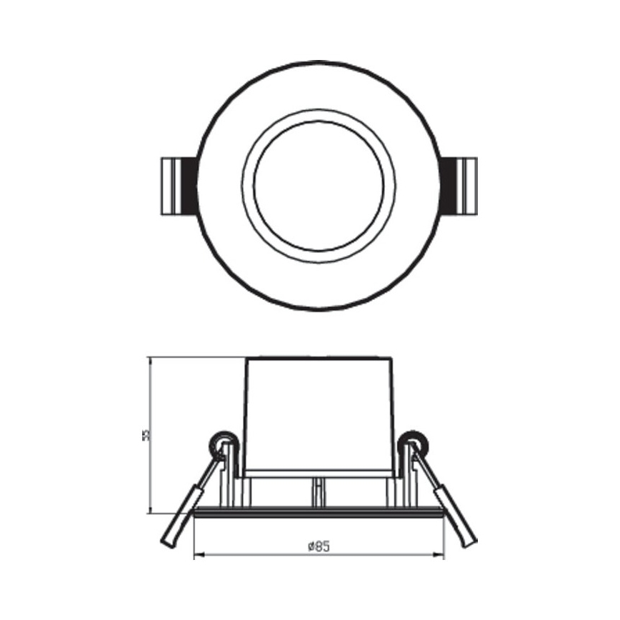 Philips - SET 3x Dimmbare LED-Badezimmerleuchte DIVE 1xLED/5,5W/230V IP65