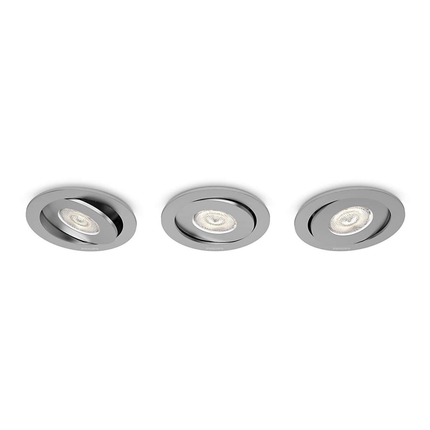 Philips - SET 3x Dimmbare LED-Einbauleuchte/4,5W/230V