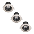 Philips - SET 3x dimmbare LED-Einbauleuchte für Badezimmer ABROSA LED/9W/230V IP44