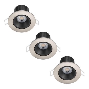 Philips - SET 3x dimmbare LED-Einbauleuchte für Badezimmer ABROSA LED/9W/230V IP44
