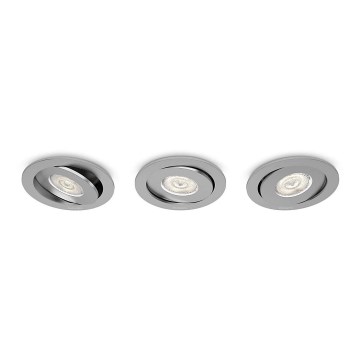 Philips - SET 3x dimmbare LED-Einbauleuchte LED/4,5W/230V