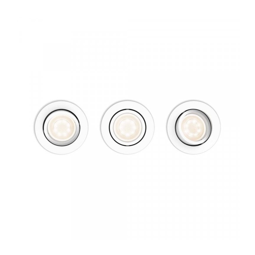 Philips 50203/31/P0 - SET 3x LED dimmbare Einbauleuchte SHELLBARK Warm Glow 1xLED/4,5W/230V 2200-2700K