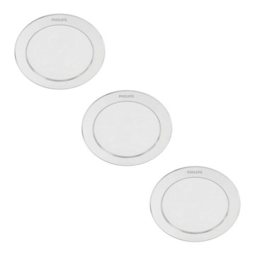 Philips - SET 3x LED-Einbauleuchte 1xLED/3,5W/230V 2700K