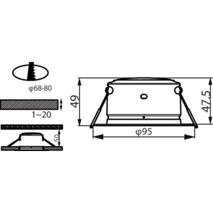 Philips - SET 3x LED-Einbauleuchte LED/3,5W/230V 3000K