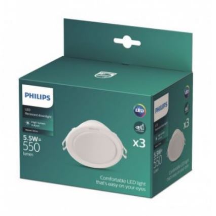 Philips - SET 3x LED-Einbauleuchte LED/5,5W/230V