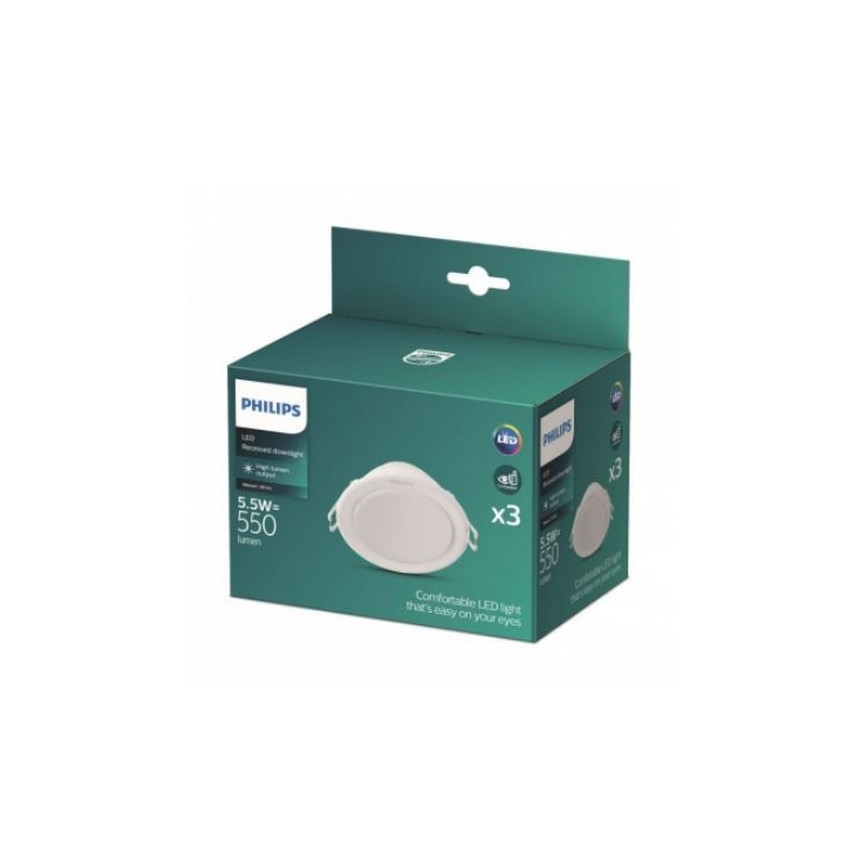 Philips - SET 3x LED-Einbauleuchte LED/5,5W/230V