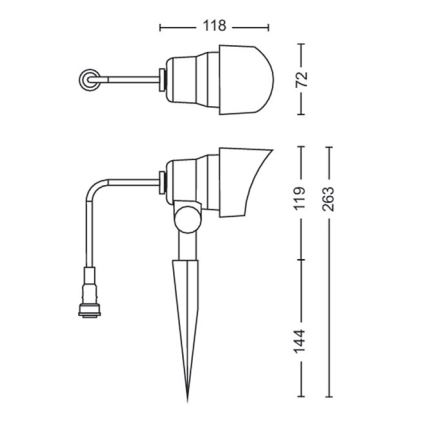 Philips -SET 3x LED-Outdoor-Strahler LED/6W/230V 2700K IP44