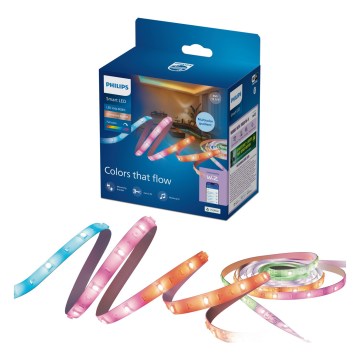 Philips - SMART STRIP RGBIC-LED-Streifen, dimmbar, 4m, LED/12W/230V, 2700-6500K, Wi-Fi