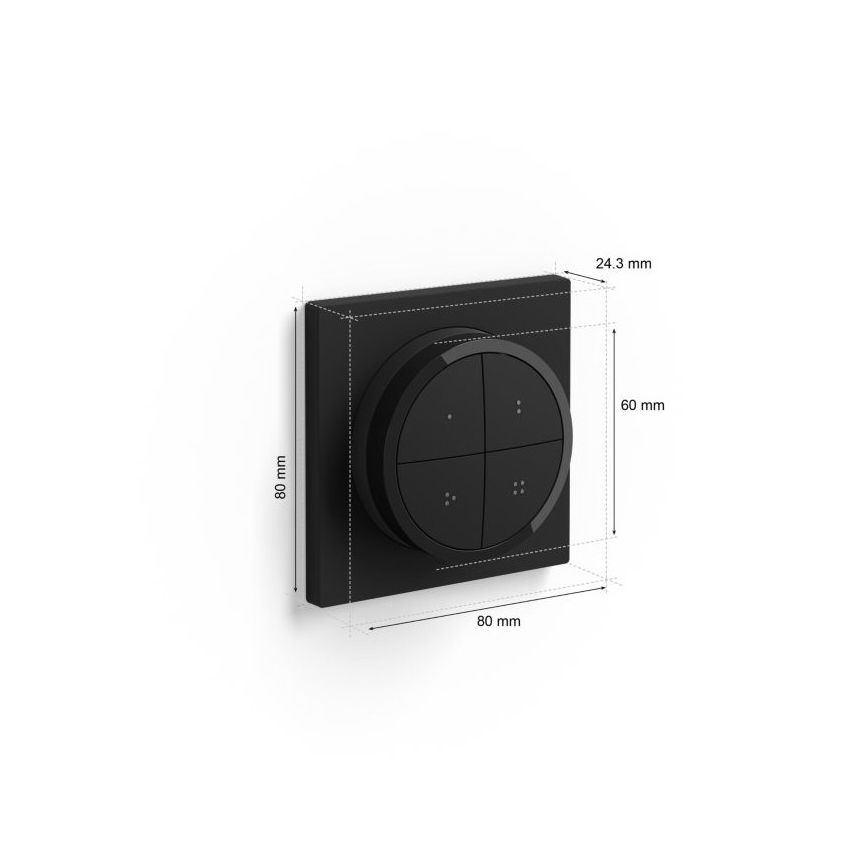 Philips - Steuerung mit einem Schalter entfernen Hue TAP 1xCR2032 schwarz