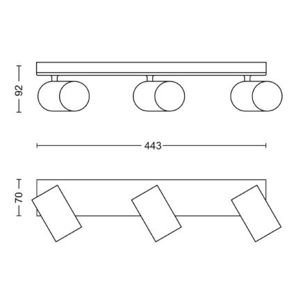 Philips - Strahler KOSIPO 3xGU10/5,5W/230V weiß