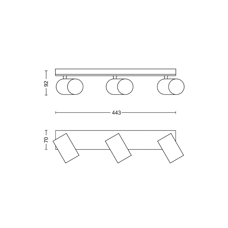 Philips - Strahler KOSIPO 3xGU10/5,5W/230V weiß
