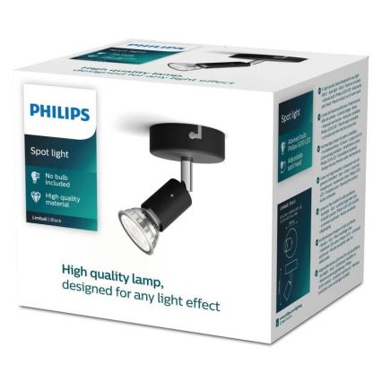 Philips - Strahler 1xGU10/50W/230V schwarz