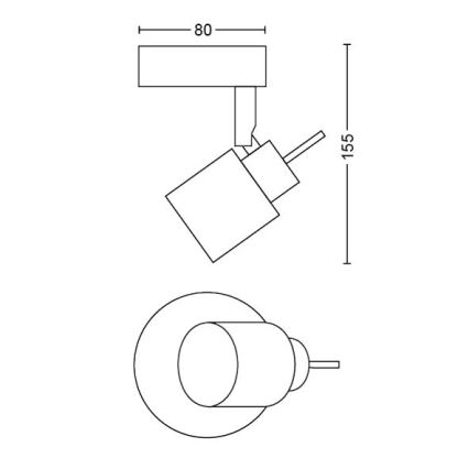 Philips - Strahler 1xGU10/35W/230V schwarz