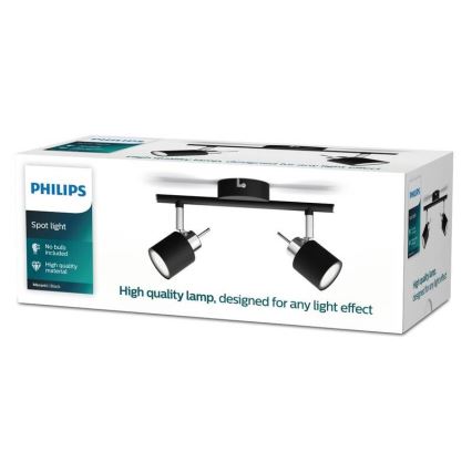 Philips - Strahler 2xGU10/35W/230V schwarz