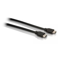 Philips SWV2434W/10 – HDMI-Kabel mit Ethernet, HDMI 1.4 A-Anschluss 5m schwarz