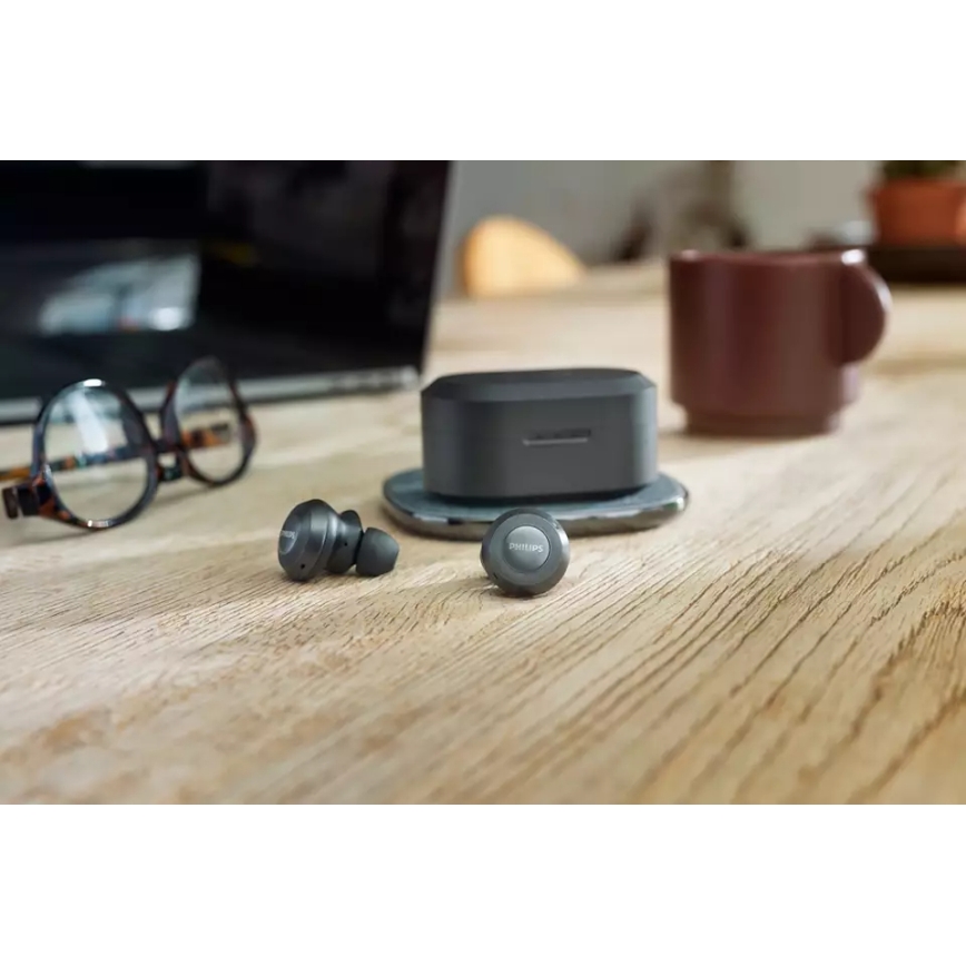 Philips TAT8505BK/00 - Kabellose Kopfhörer IPX4 2x 55 mAh + 560 mAh schwarz