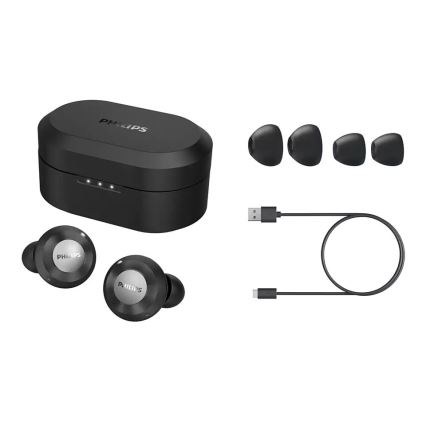 Philips TAT8505BK/00 - Kabellose Kopfhörer IPX4 2x 55 mAh + 560 mAh schwarz