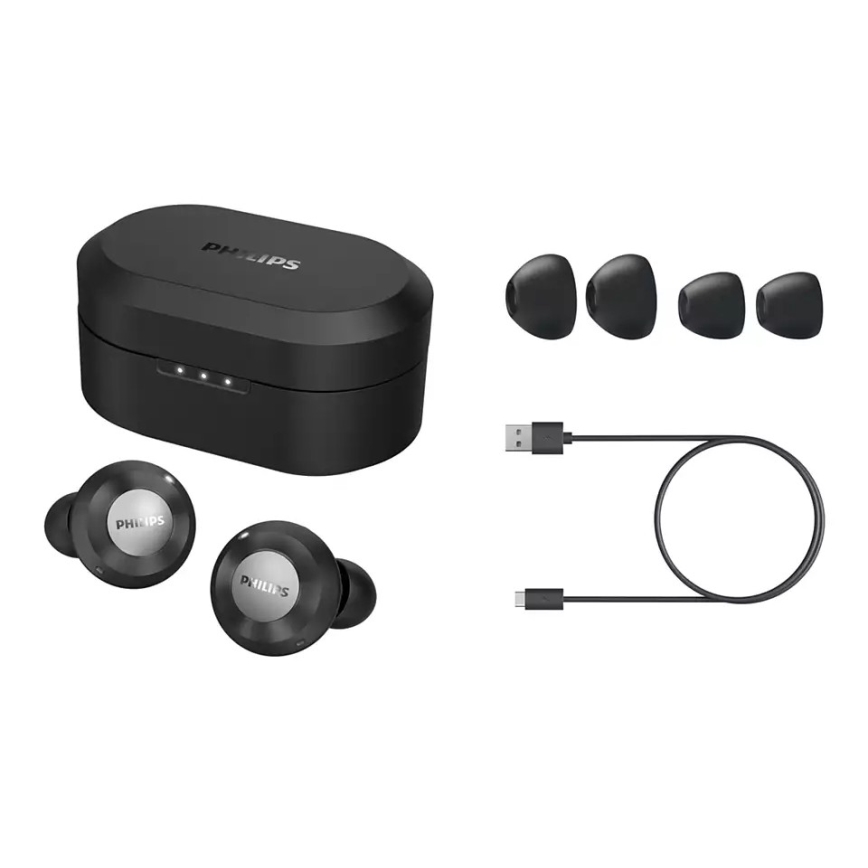 Philips TAT8505BK/00 - Kabellose Kopfhörer IPX4 2x 55 mAh + 560 mAh schwarz