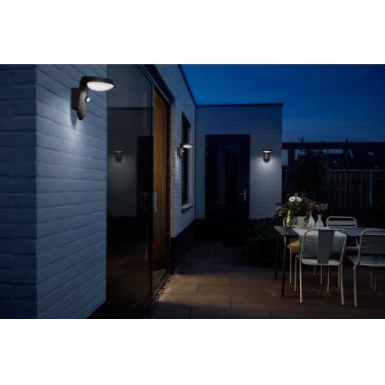 Philips - LED Solar-Wandleuchte mit Bewegungs- und Dämmerungssensor LED/1,2W/4V 1800 mAh 4000K IP44