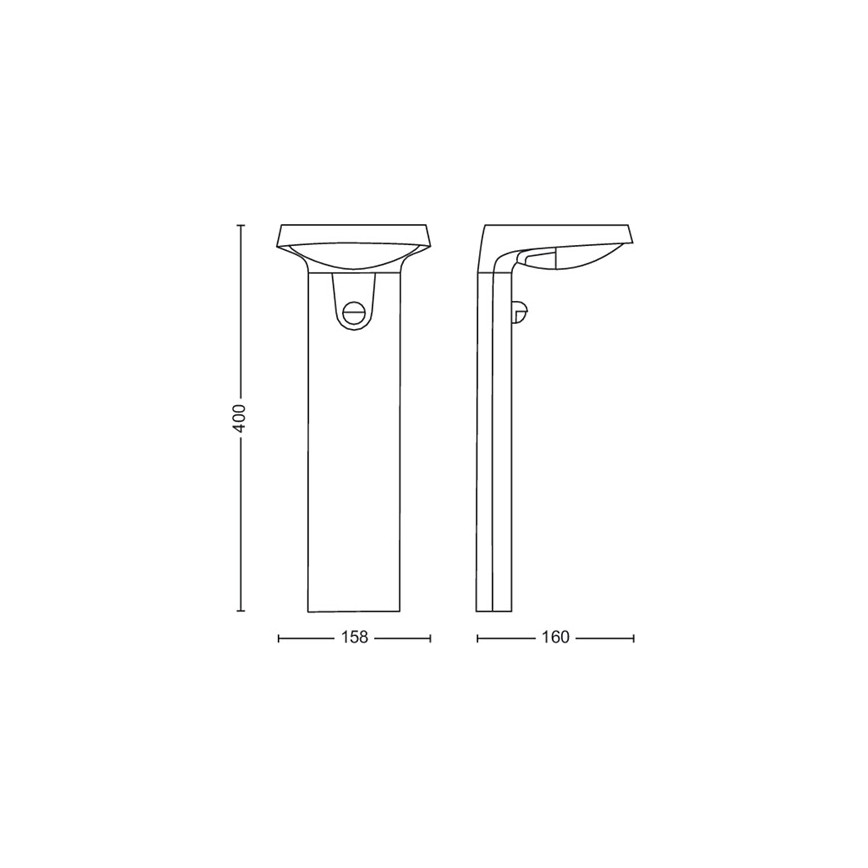 Philips - LED Außenleuchte mit Sensor LED/9W/230V 2700K IP44