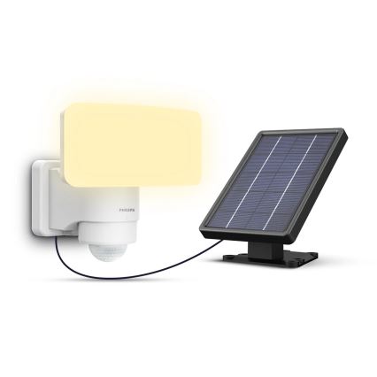 Philips - LED Solar-Wandleuchte mit Bewegungs- und Dämmerungssensor TYLUS LED/6W/3,7V 2600 mAh 3000K IP44