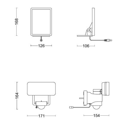 Philips - LED Solar-Wandleuchte mit Bewegungs- und Dämmerungssensor TYLUS LED/6W/3,7V 2600 mAh 3000K IP44