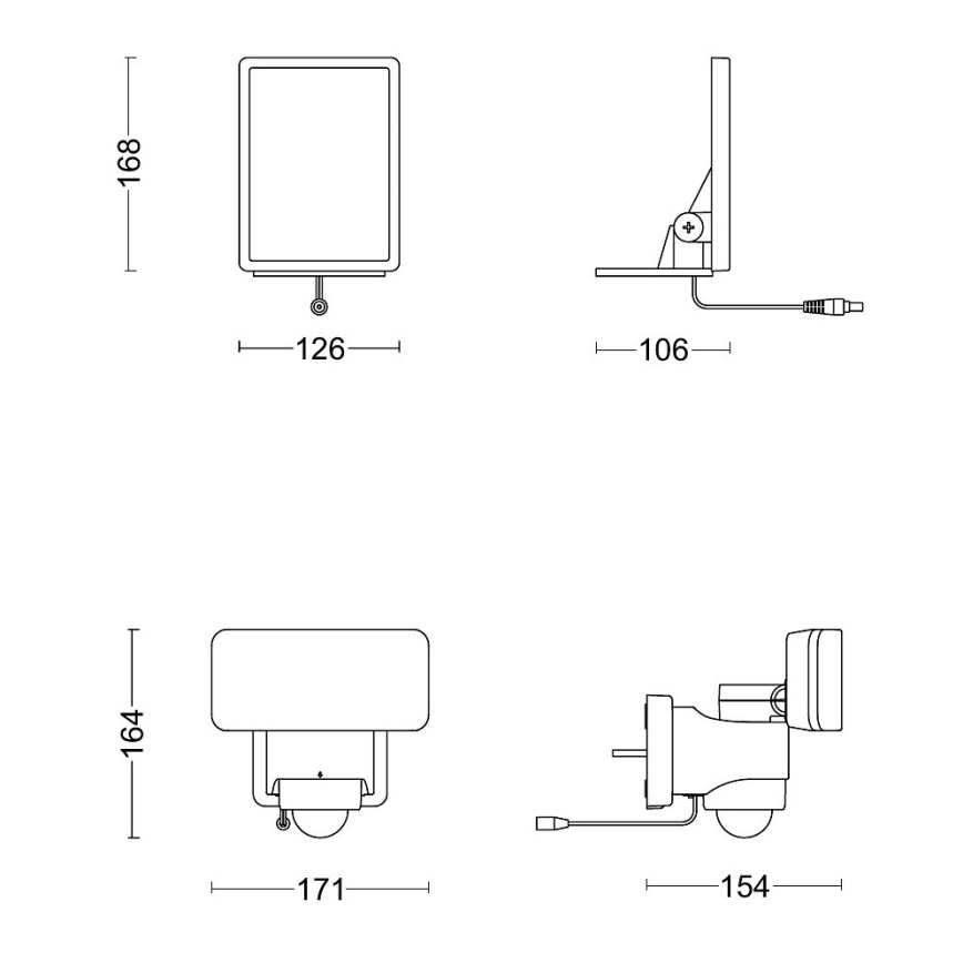 Philips - LED Solar-Wandleuchte mit Bewegungs- und Dämmerungssensor TYLUS LED/6W/3,7V 2600 mAh 5000K IP44