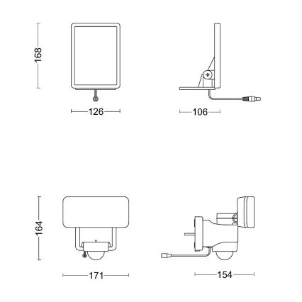 Philips - LED Solar-Wandleuchte mit Bewegungs- und Dämmerungssensor TYLUS LED/6W/3,7V 2600 mAh 5000K IP44