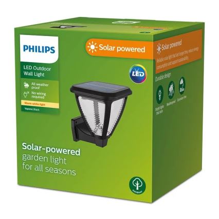 Philips - LED Solar-Wandleuchte VAPORA LED/1,5W/3,7V 1500 mAh IP44