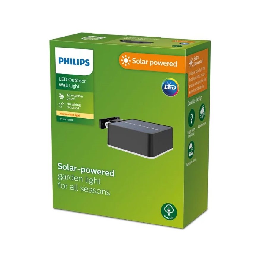 Philips - LED Solar-Wandleuchte VYNCE LED/1,5W/3,7V 1500 mAh IP44