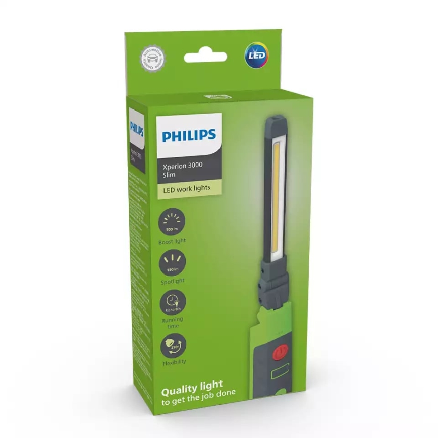 Philips X30SLIMX1 - Dimmbare, aufladbare LED-Arbeitsleuchte XPERION LED/5W/3,7V 500 glänzend 2500 mAh