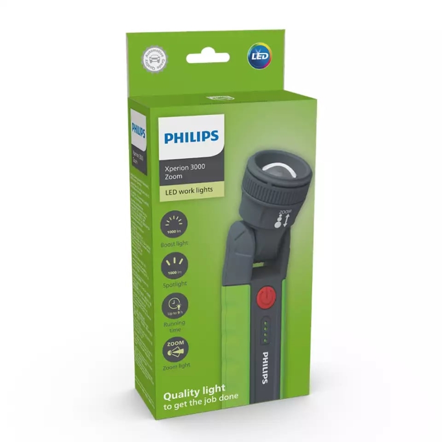 Philips X30ZOOMX1 - LED wiederaufladbare dimmbare Taschenlampe XPERION LED/6W/3,7V 1000 lm 2500 mAh IP54
