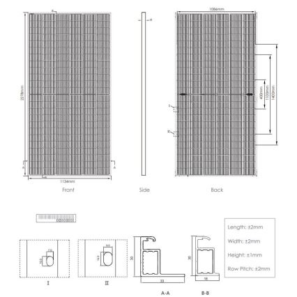 Photovoltaik-Solarmodul JINKO 530Wp IP68 Halbzelle bifazial