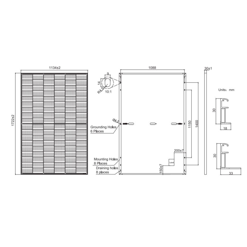 Photovoltaik-Solarpanel JA SOLAR 405Wp schwarzer Rahmen IP68 Halbzellen