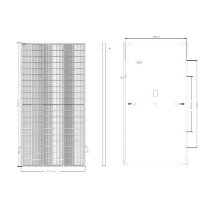 Photovoltaik-Solarpanel JINKO 450Wp schwarzer Rahmen IP68